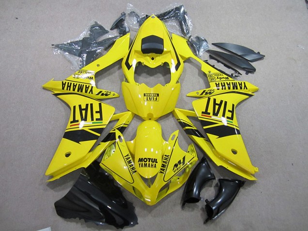 Cheapest 2007-2008 Yellow Black Motul Fiat Yamaha YZF R1 Motorcycle Fairing Canada
