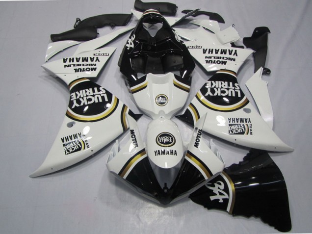 Cheapest 2009-2011 Black White Lucky Strike Yamaha YZF R1 Motorcycle Fairings Kits Canada Cheapest 2009-2011 Black White Lucky Strike Yamaha YZF R1 Motorcycle Fairings Kits Canada