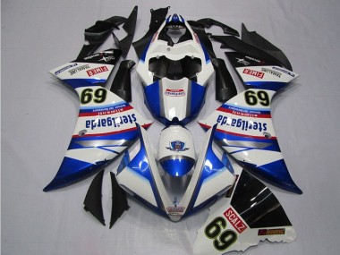 Cheapest 2009-2011 White Blue Sterilgarda SCALZ 69 Yamaha YZF R1 Motorcycle Replacement Fairings Canada