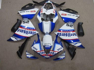 Cheapest 2012-2014 White Blue Volvo Sterilgarda 25 Yamaha YZF R1 Motorcycle Fairings Kit Canada