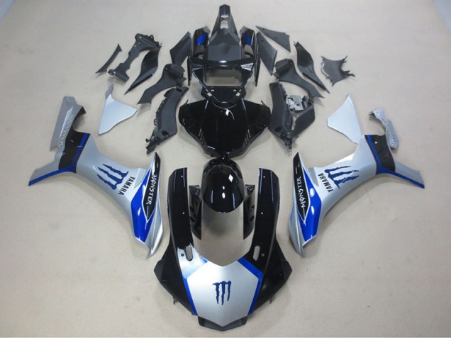 Cheapest 2015-2019 Silver Black Blue Monster Yamaha YZF R1 Motorcycle Fairing Kits Canada Cheapest 2015-2019 Silver Black Blue Monster Yamaha YZF R1 Motorcycle Fairing Kits Canada