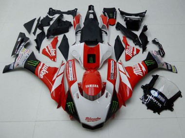 Cheapest 2015-2019 Red White Monster Yamaha YZF R1 Moto Fairings Canada