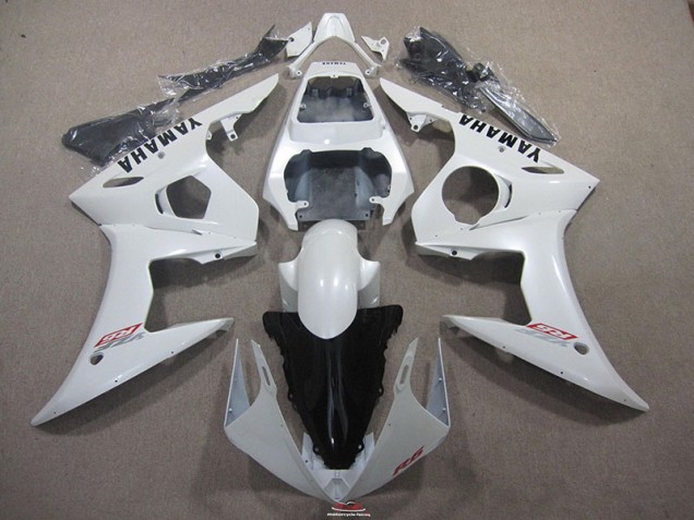 Cheapest 2003-2005 White with Black Decal Yamaha YZF R6 Bike Fairings Canada