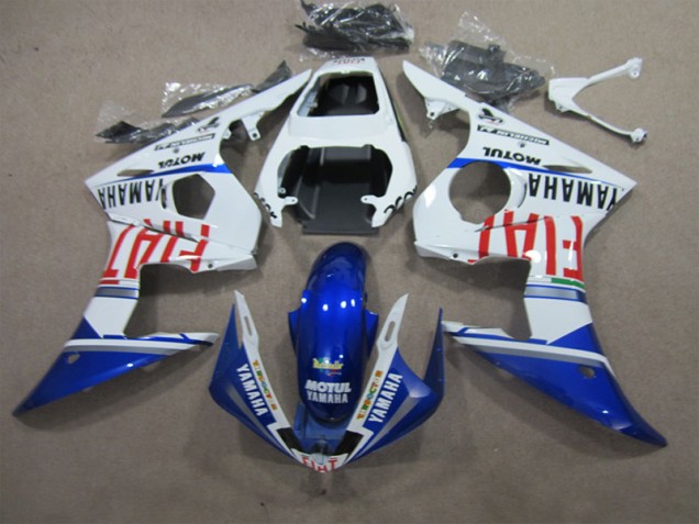 Cheapest 2003-2005 White Blue Motul Fiat Yamaha YZF R6 Motorcycle Fairings Kits Canada