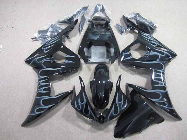 Cheapest 2003-2005 Black with Flame Yamaha YZF R6 Motorcyle Fairings Canada