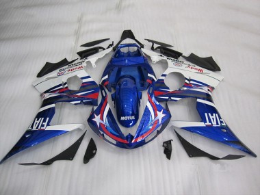 Cheapest 2003-2005 Blue White Motul Fiat Yamaha YZF R6 Motorcycle Fairing Canada