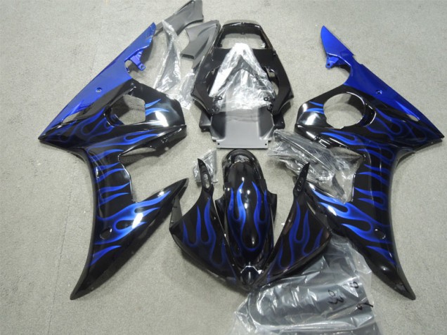 Cheapest 2003-2005 Black Blue Flame Yamaha YZF R6 Bike Fairings Canada Cheapest 2003-2005 Black Blue Flame Yamaha YZF R6 Bike Fairings Canada