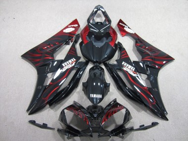 Cheapest 2006-2007 Black Red Flame Yamaha YZF R6 Motorcycle Bodywork Canada